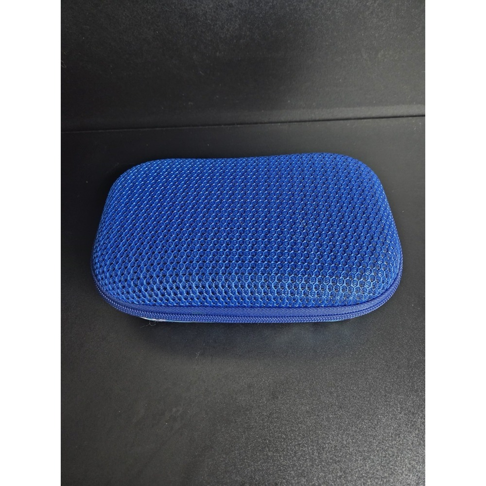 ZIPIT‎ Hard Shell Zipper Pencil Case Blue Geometric Design Storage Box
